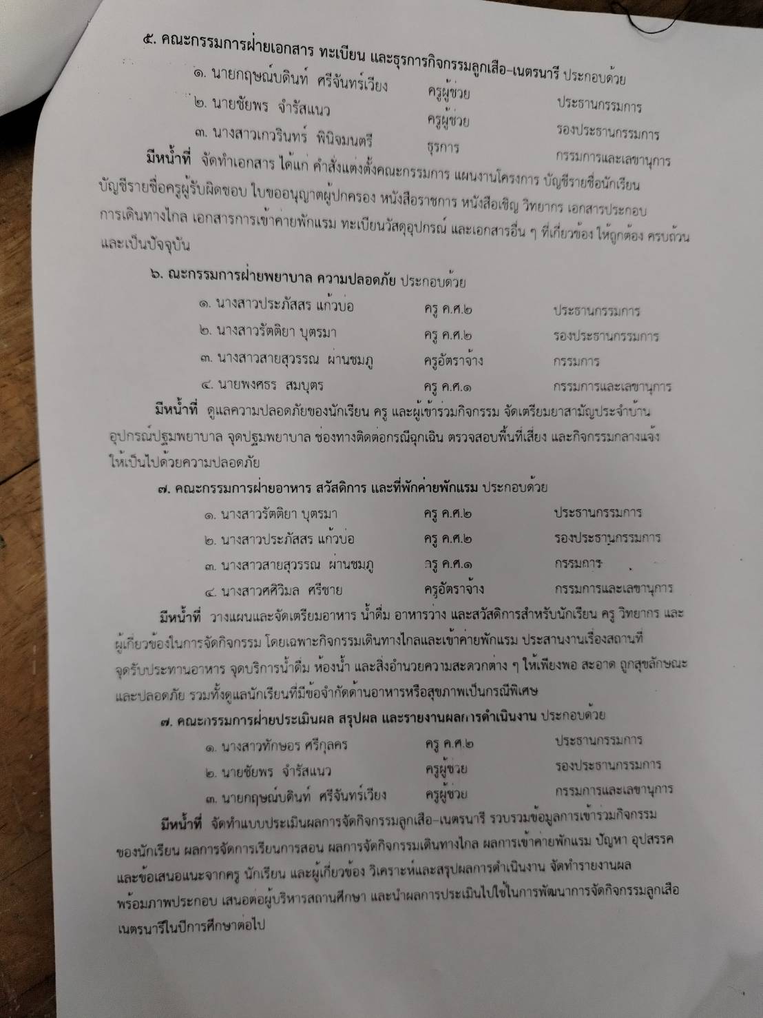 คำสั่งปฏิบัติงาน